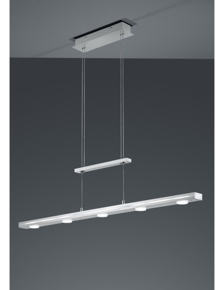 Suspension Led – 7x LED SMD intégrées, Nickel mat – TRIO - LACAL