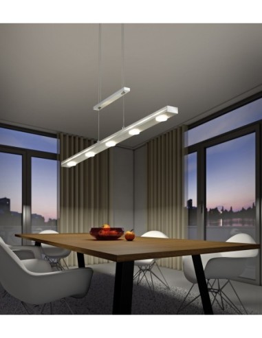 Suspension Led – 7x LED SMD intégrées, Nickel mat – TRIO - LACAL