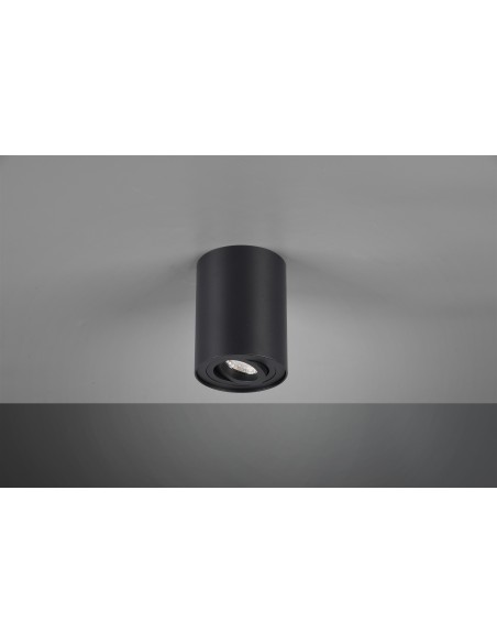 Plafonnier 1xGU10, orientable, Ø9 cm, noir mat – Trio - Cookie