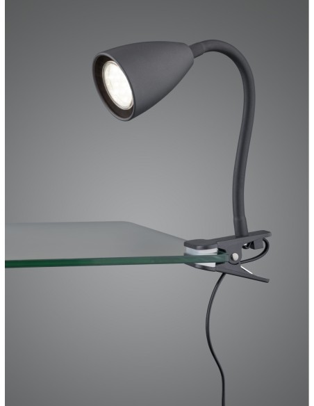 Lampe à fixer 1xGU10, max.10W, noir mat – Trio - Wanda