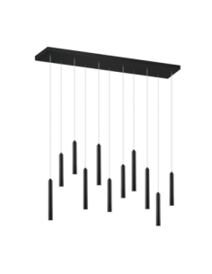 Suspension LED, 11x2,8W, 350lm, noir mat – TRIO - Tubular