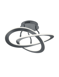 Plafonnier 1xLED, 40W, anthracite, métal, Ø53 cm – TRIO - Oakland