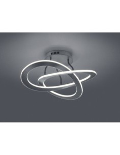 Plafonnier 1xLED, 40W, anthracite, métal, Ø53 cm – TRIO - Oakland 2