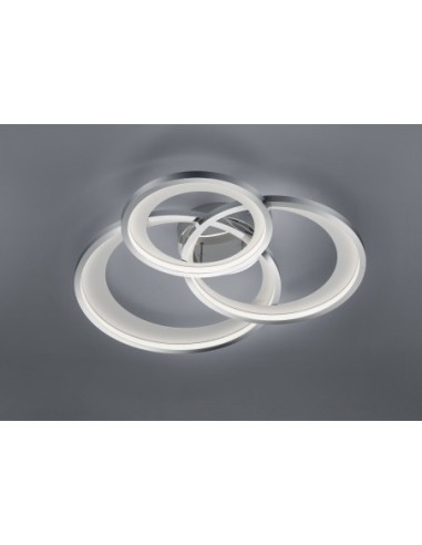 Plafonnier Led 36W 4300 Lm, Chrome, métal – TRIO - GRANADA