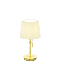Lampe de table Lyon laiton blanc Trio