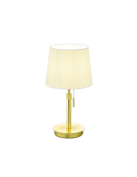 Lampe de table Lyon laiton blanc Trio