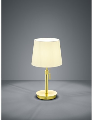 Lampe de table Lyon laiton blanc Trio E27