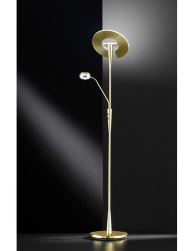 Lampadaire Led 35W SMD laiton mat variateur 3000/4500/6500K 4200 Lm - Trio - Quebec