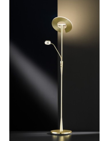 Lampadaire Led 35W SMD laiton mat variateur 3000/4500/6500K 4200 Lm - Trio - Quebec