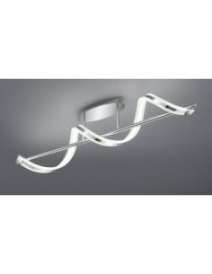 Plafonnier Led 18W SMD chrome acrylique 3000K 2000 Lm - Trio - Sydney 2