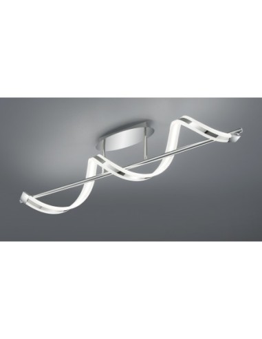 Plafonnier Led 18W SMD chrome acrylique 3000K 2000 Lm - Trio - Sydney