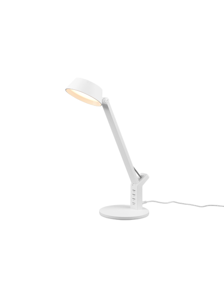 Trio Ava - lampe de table LED blanche avec variateur tactile et port USB intégré