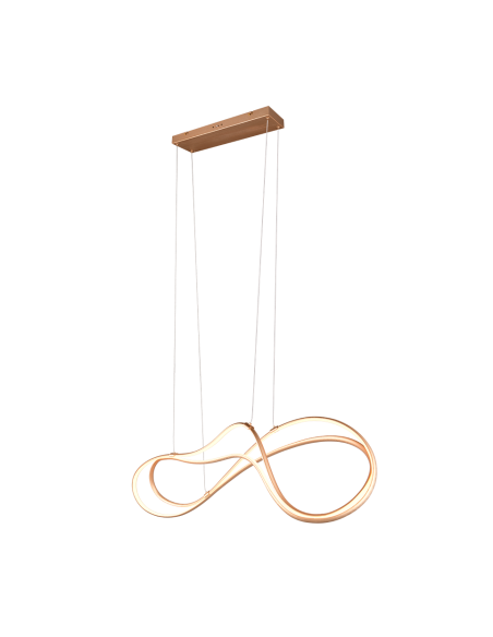 Suspension Led design incurvé 57W doré dimmable 3 températures - Trio Select - Nala