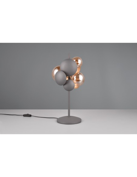 Lampe de table Bubble Trio select anthracite et doré