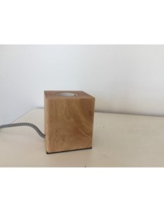 Lampe de table Led cube bois - Girard-Sudron Leluminaireled.com 2