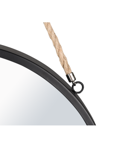 Taira - Miroir rond noir diam 40 cm - Mirrors and More