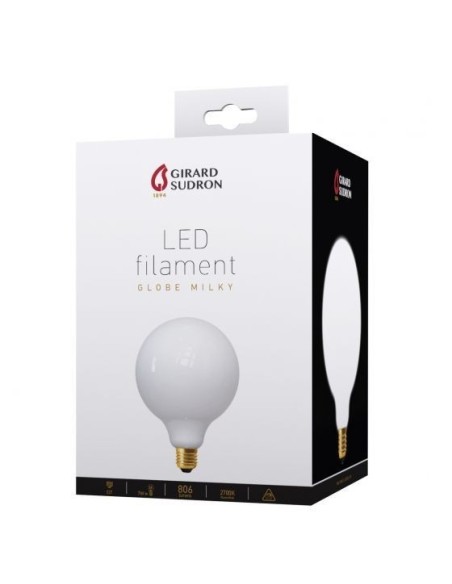 Ampoule led opaline E27 G125 - Girard-Sudron Leluminaireled.com
