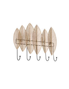 Porte-manteau mural métal  noir et or  - Mirrors and More - Alma