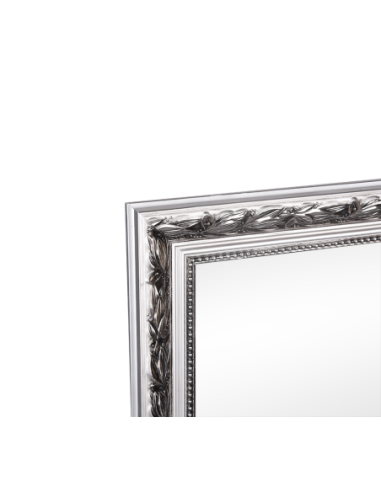 Tanja argent - Miroir cadre bois 55x70cm - Mirrors and More