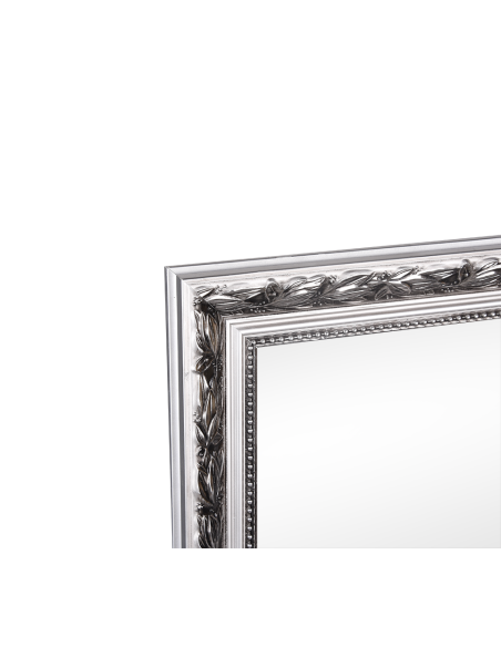 Tanja argent - Miroir cadre bois 55x70cm - Mirrors and More