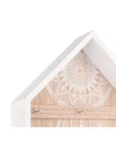 Boite à clés MDF blanc et bois 20x30x5cm  - Mirrors and More - Gina 2