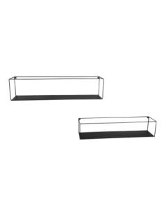 Lot de 2 étagères murales métal noir - Mirrors and More - Tinka 2