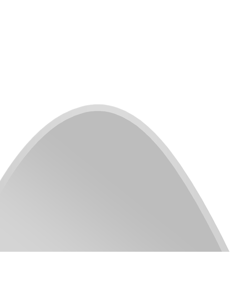 Isabella - Miroir asymétrique blanc 30x40cm  - Mirrors and More