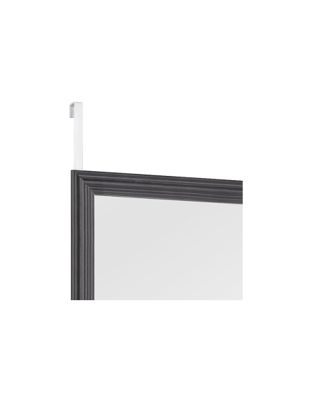 Miroir de porte à crochets noir 30x120cm - Mirrors and More - Ria