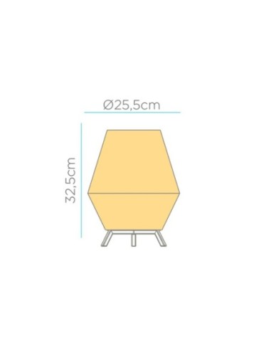 Lampe de table Sisine30 de New Garden dessin technique dimensions