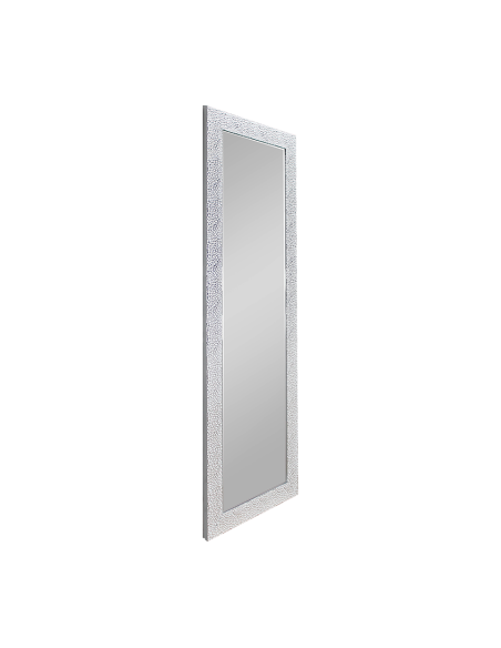Miroir encadré blanc et chrome 50x150cm - Mirrors and More - Vicky