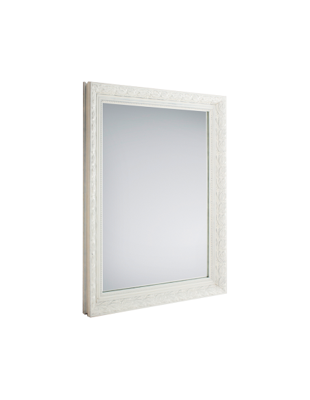 Miroir encadré blanc  55x70cm - Mirrors and More - Tanja