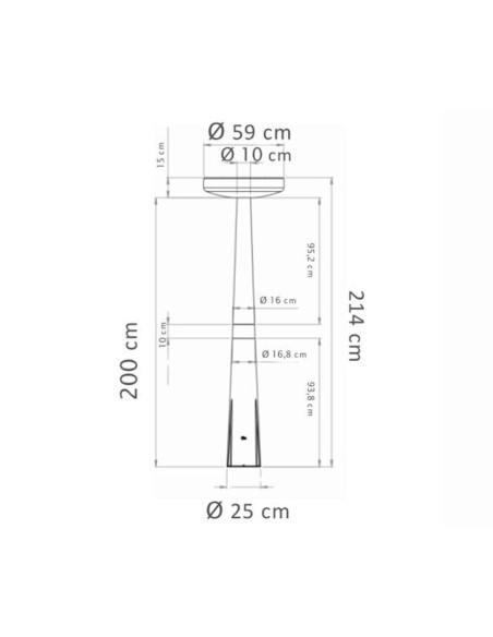 Lampadaire Led solaire étanche Paquita -  New Garden Leluminaireled.com