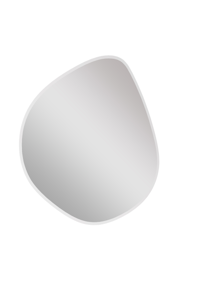 Miroir asymétrique blanc 30x30cm  - Mirrors and More - Isabella