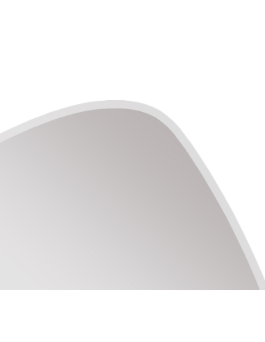 Isabella - Miroir asymétrique blanc 30x30cm  - Mirrors and More