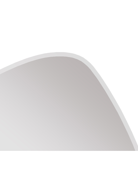 Isabella - Miroir asymétrique blanc 30x30cm  - Mirrors and More