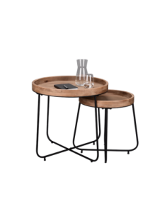 Table d'appoint bois et métal PM - Mirrors and More - Jette 2