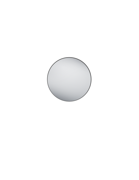 Britney - Miroir rond noir diam 80 cm - Mirrors and More