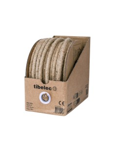 Bobine de câble électrique textile couleur lin