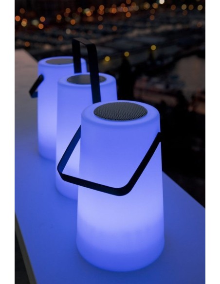 Enceinte bluetooth éclairante étanche Nomada Be happy - New Garden Leluminaireled.com