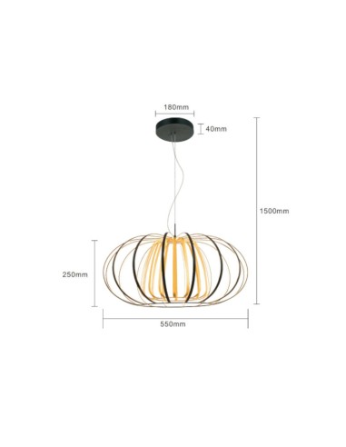 Salo de Wofi - suspension Led - dessin technique