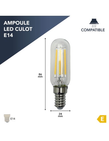 Tibelec - ampoule pour hotte aspirante - 450 lumens