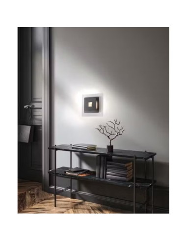 Fischer & Honsel - applique Led Hennes carrée noire rétro éclairante