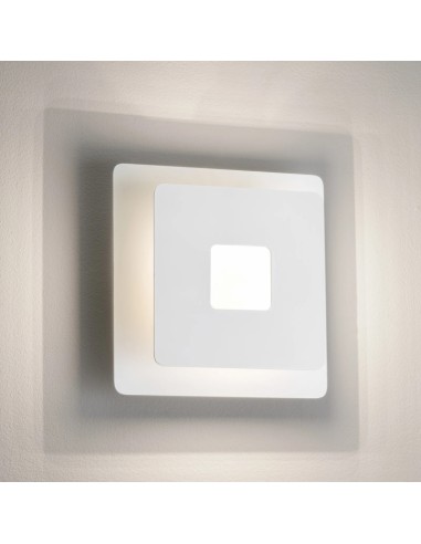 Fischer & Honsel - applique Led Hennes carrée blanche rétro éclairante