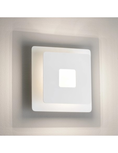 Fischer & Honsel - applique Led Hennes carrée blanche rétro éclairante