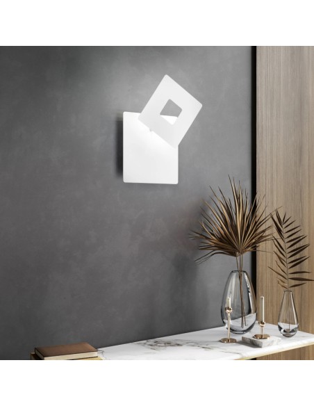 Hennes carrée blanche - Fischer&Honsel - applique Led, source lumineuse mobile