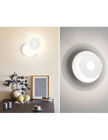 Hennes ronde blanche - Fischer&Honsel - applique Led, source lumineuse mobile