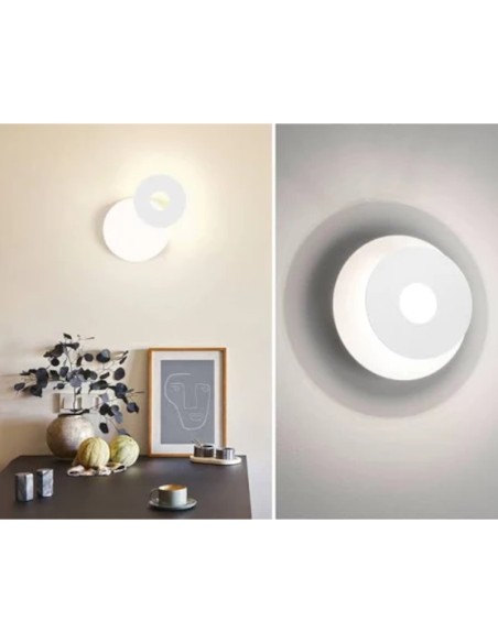 Hennes ronde blanche - Fischer&Honsel - applique Led, source lumineuse mobile