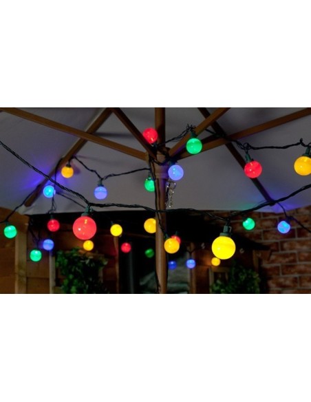 Guirlande lumineuse guinguette multicolore étanche - Optonica Leluminaireled.com