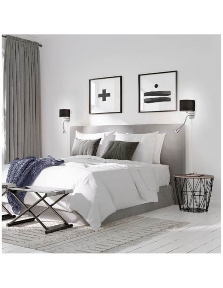 TRIO HOTEL-luminaire mural classique avec abat-jour en tissu et double éclairage