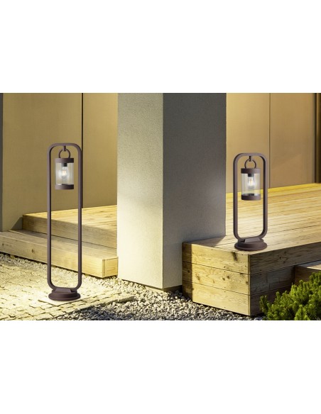 Trio Sambesi - Borne Lumineuse Extérieure 60 cm E27 Rouille IP44 Moderne